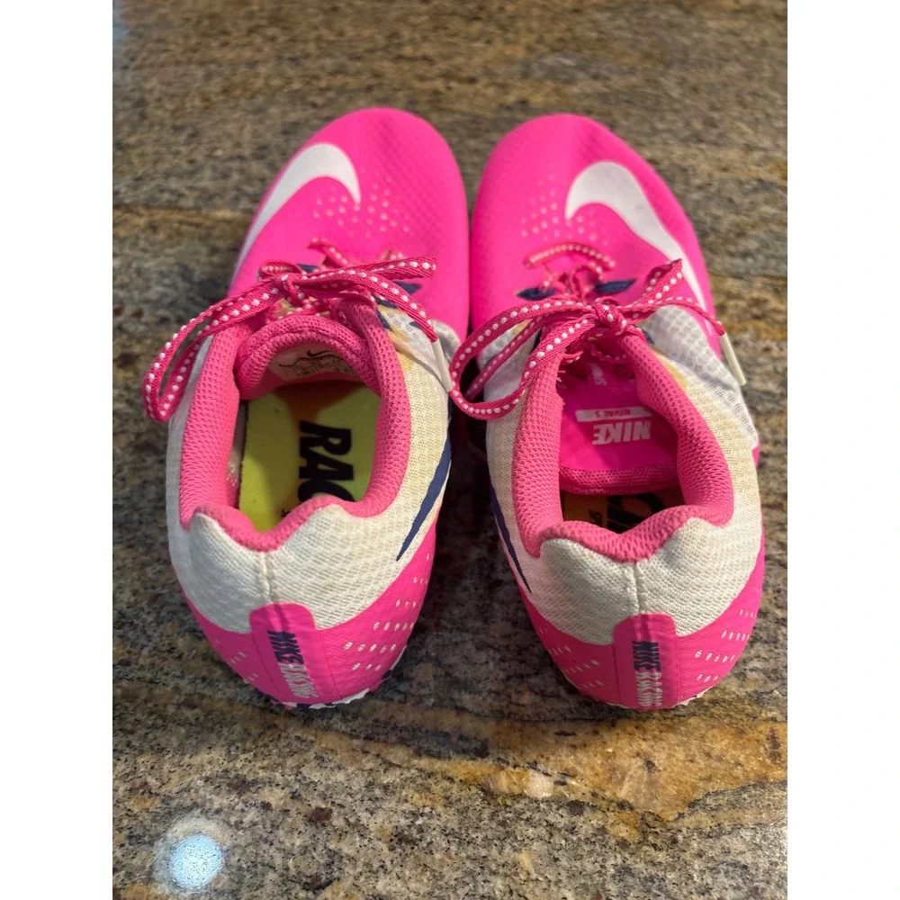 Nike Zoom Rival S 8 Track Spikes Pink White Racing Shoes 806558-615‎ Womens 10